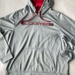 🏈 Ohio State Buckeyes Mens Large Gray Hoodie 🏟️